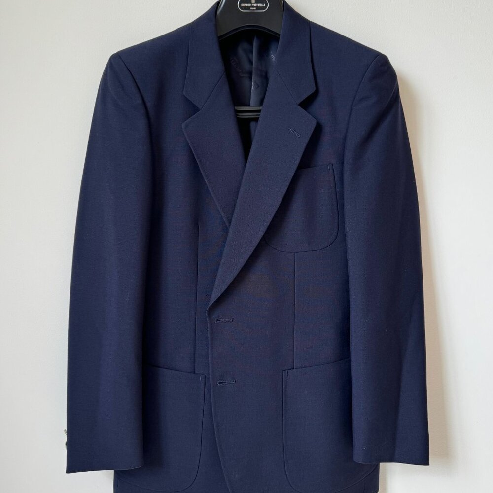 Bruno Piattelli Sports Jacket in Navy Blue, 36 Short
